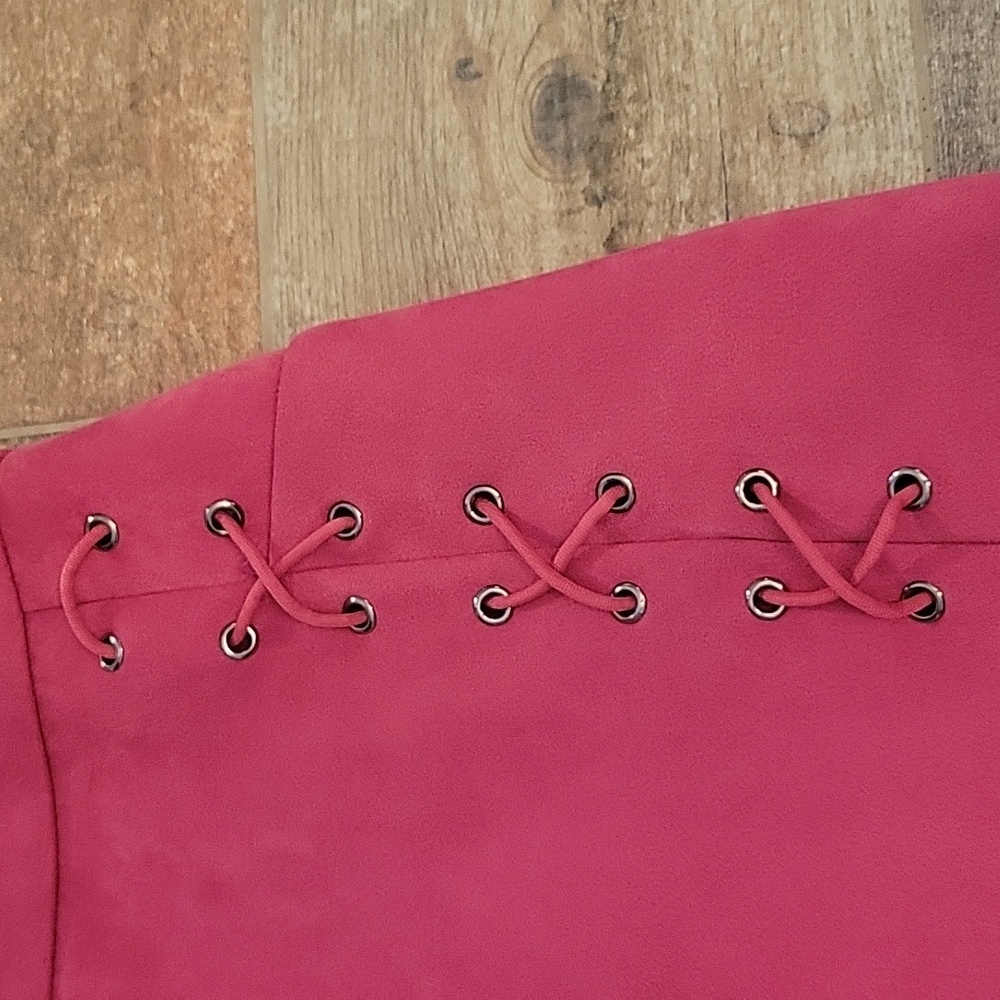 Very Soft Fo Suede Pink Stretch Skirt Small EUC - Picture 6 of 10